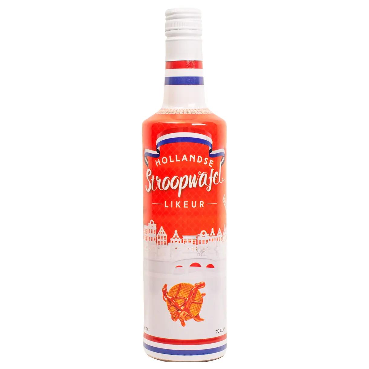 1 Fles Hollandse stroopwafellikeur met 2 glazen